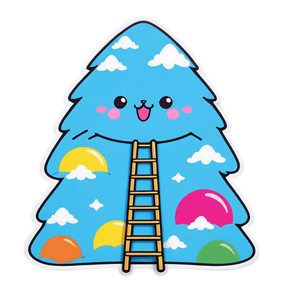 Cute Mountain Sticker - Fun and Vibrant - Heat Press Transfer