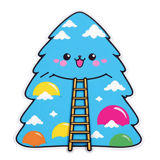 Cute Mountain Sticker - Fun and Vibrant - Heat Press Transfer
