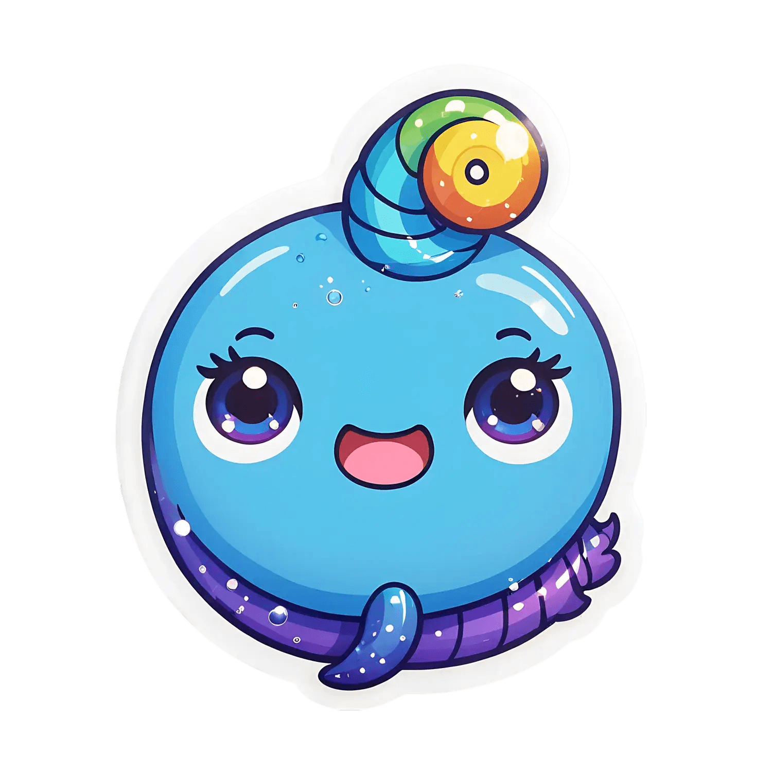 Cute Narwhal Sticker - UV DTF Sticker - Heat Press Transfer