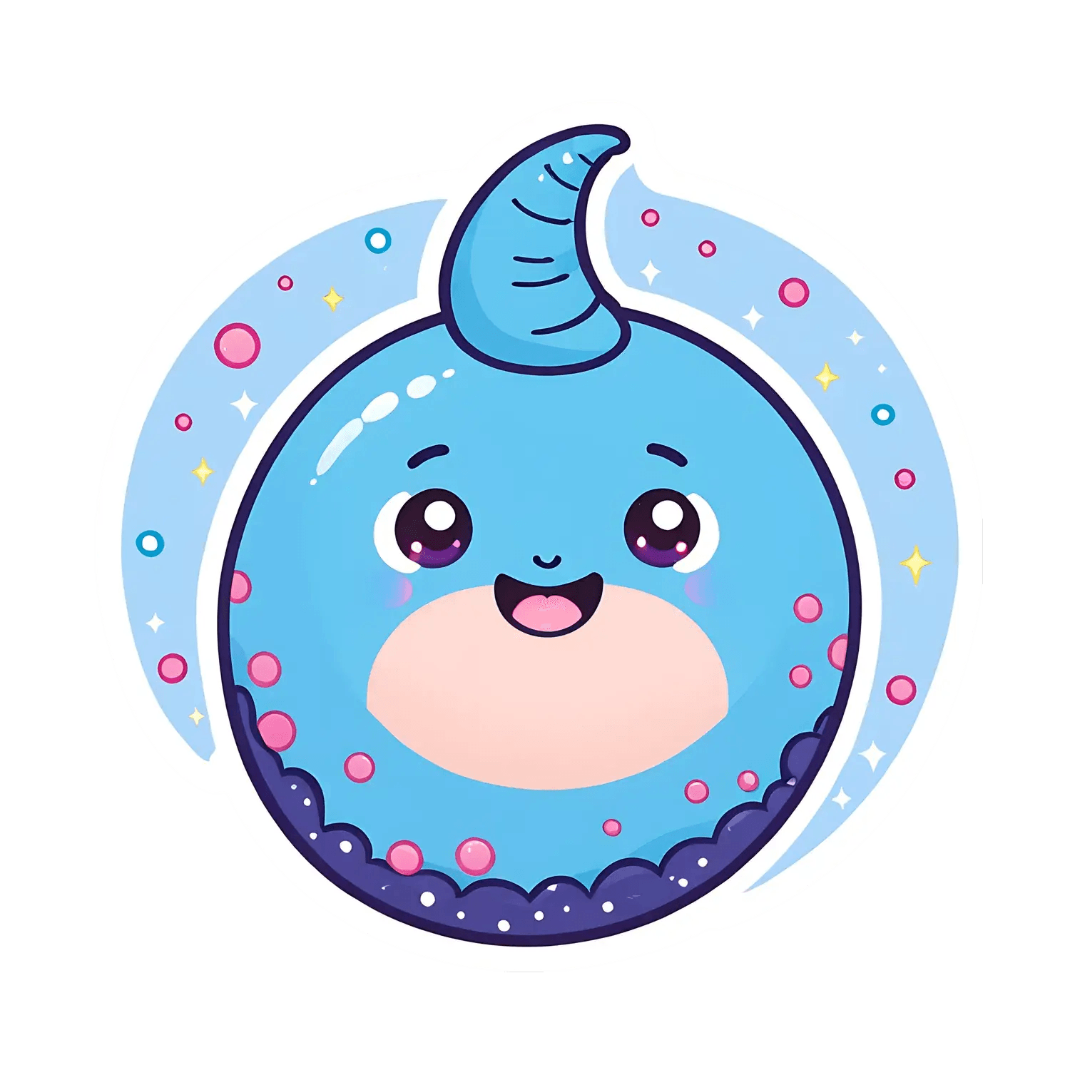 Cute Narwhal - UV DTF Sticker - Heat Press Transfer