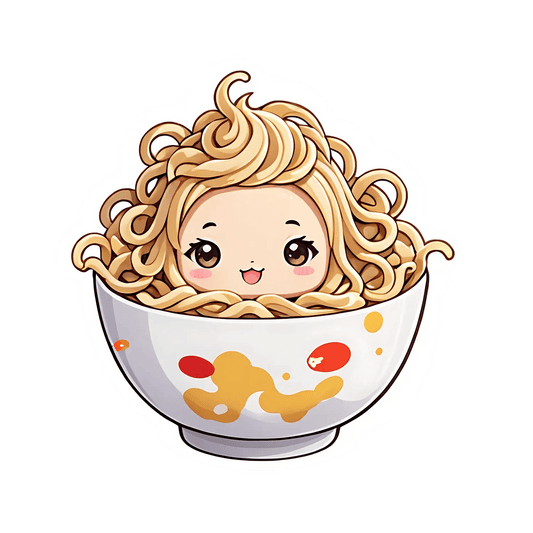 Cute Noodle Bowl - Sticker - Heat Press Transfer