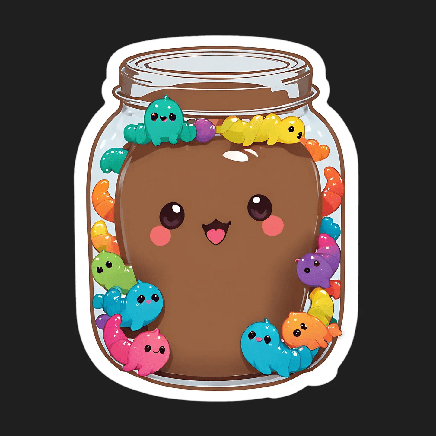 Cute Octopus Jar - Sticker - Heat Press Transfer