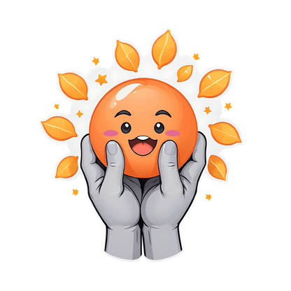 Cute Orange Fruit - Sticker - Heat Press Transfer