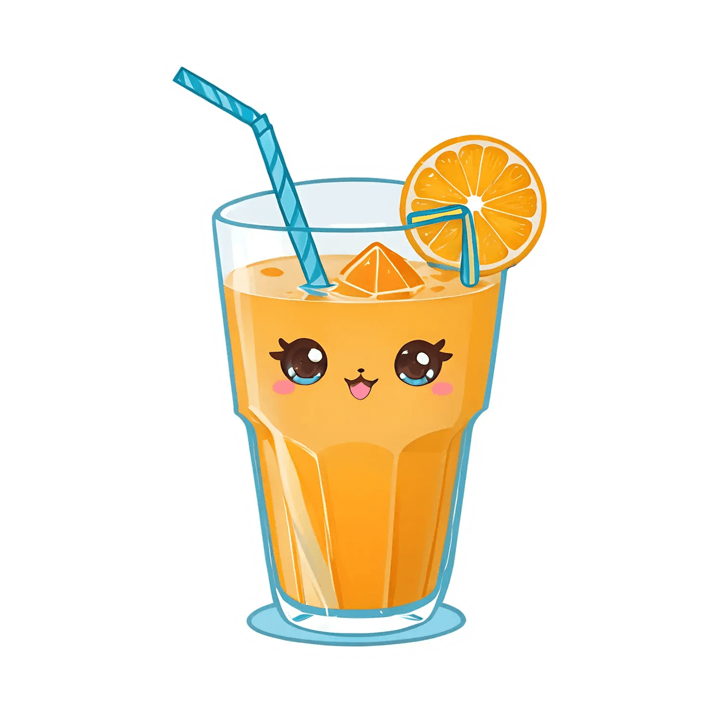 Cute Orange Juice - Sticker - Heat Press Transfer