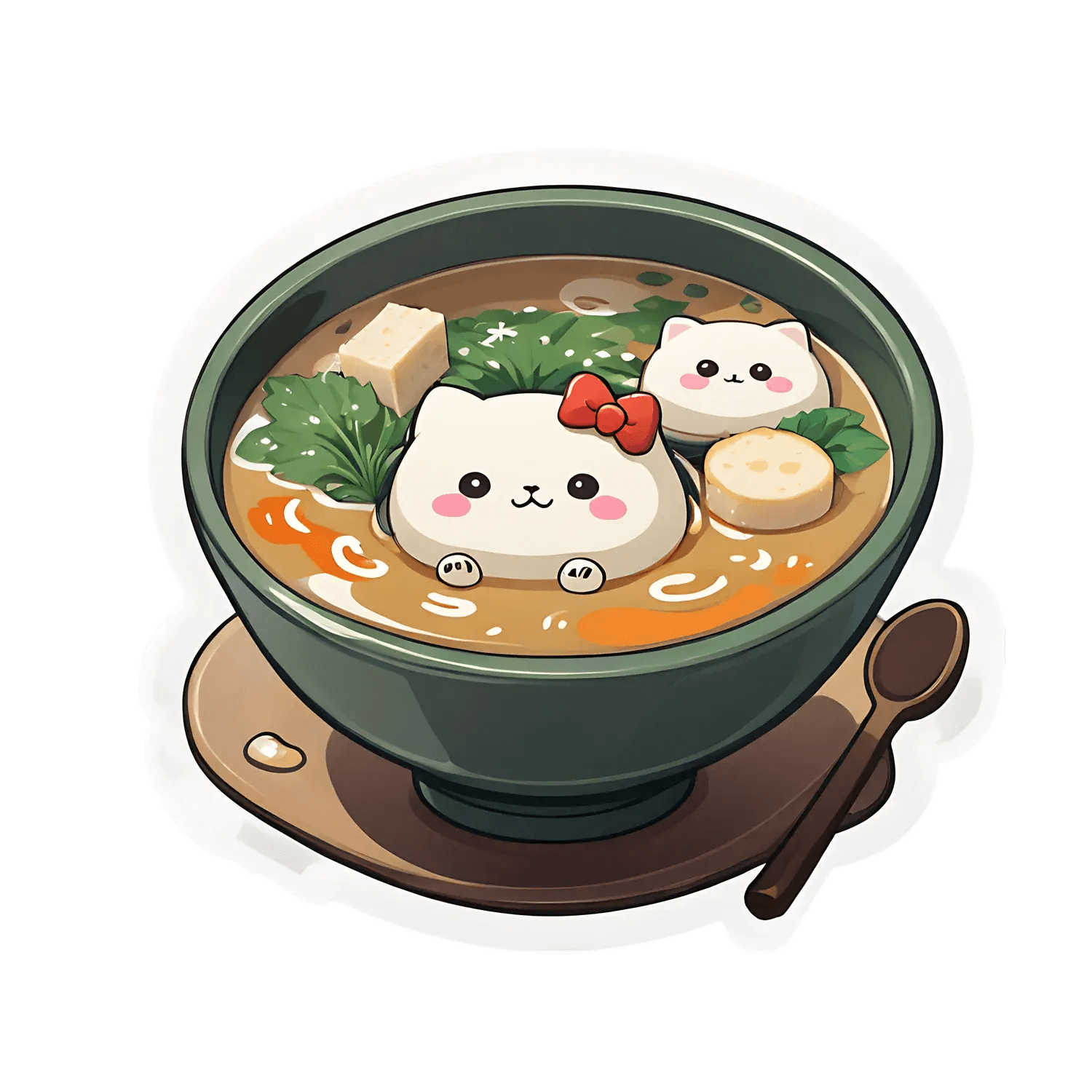 Cute Panda Soup - Sticker - Heat Press Transfer