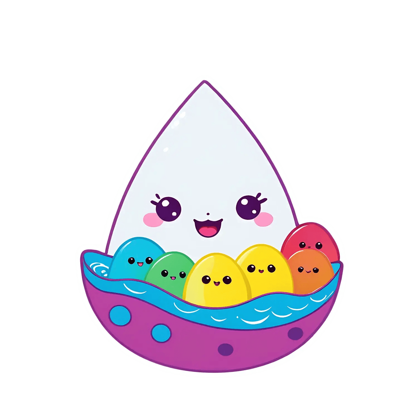Cute Peas Boat - Sticker - Heat Press Transfer