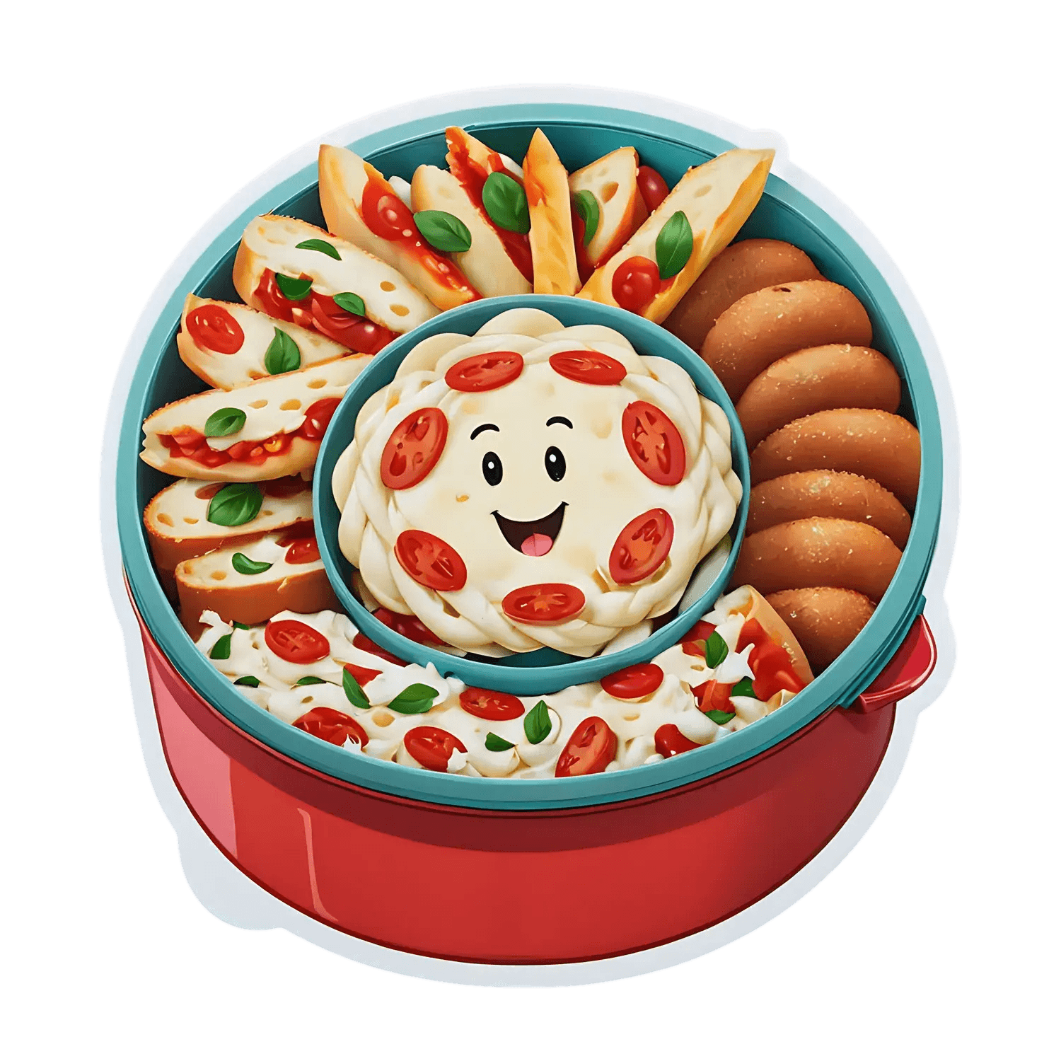 Cute Pizza Lunch - Sticker - Heat Press Transfer