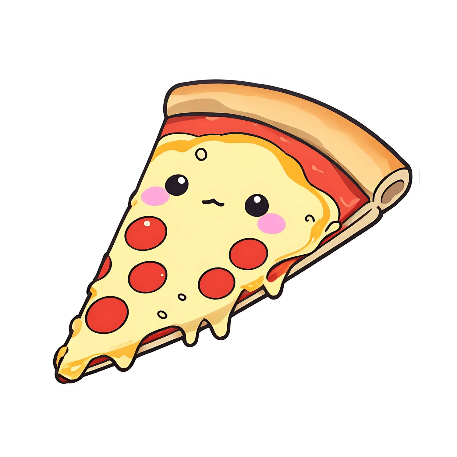 Cute Pizza Slice - Sticker - Heat Press Transfer