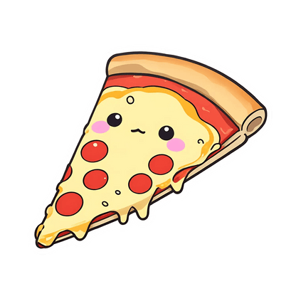 Cute Pizza Slice - Sticker - Heat Press Transfer