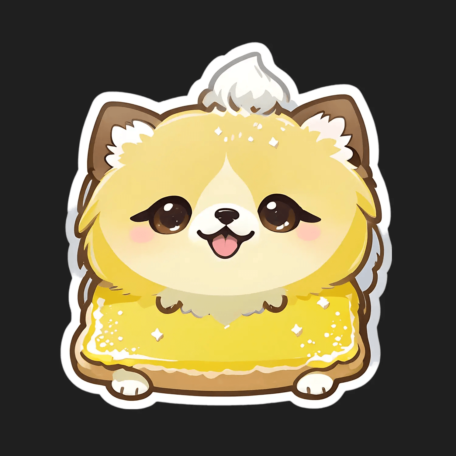 Cute Pomeranian Puppy - Sticker - Heat Press Transfer