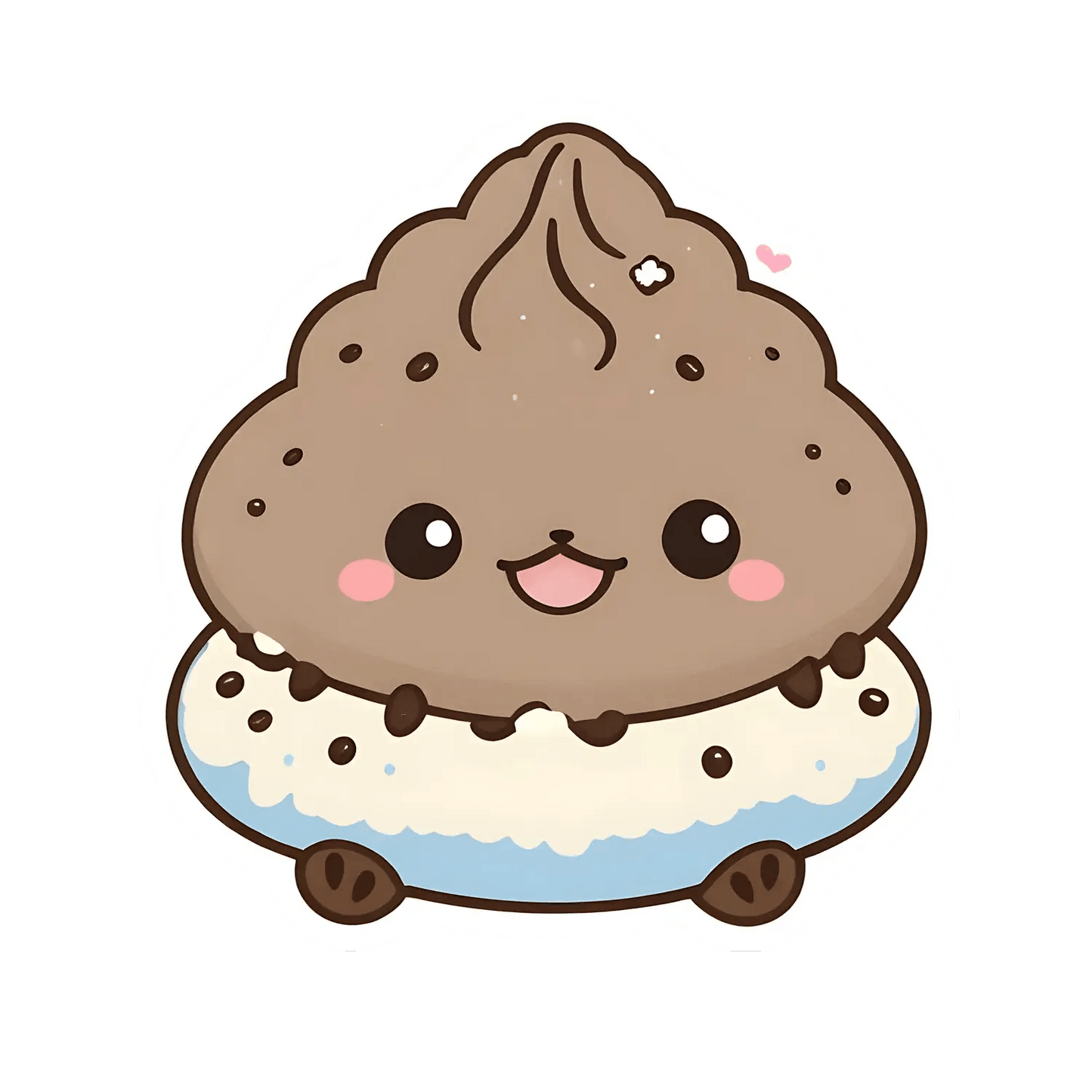 Cute Poop Emoji - Sticker - Heat Press Transfer