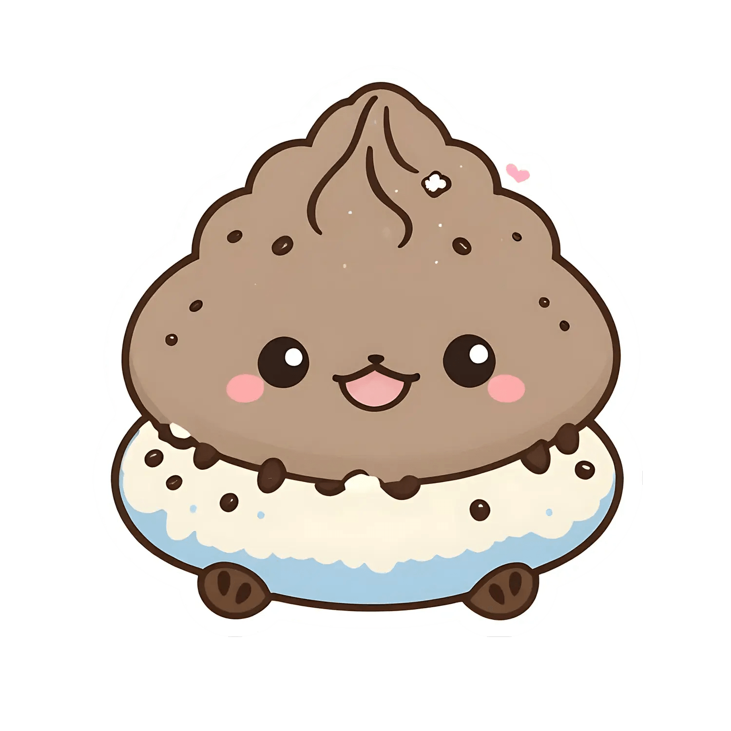 Cute Poop Emoji - Sticker - Heat Press Transfer