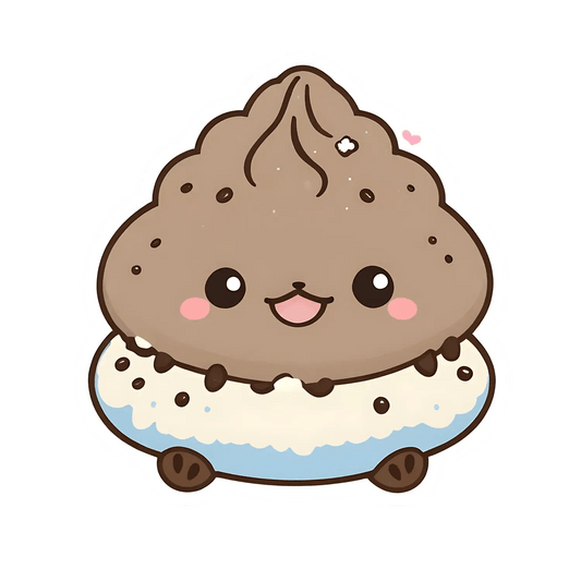 Cute Poop Emoji - Sticker - Heat Press Transfer