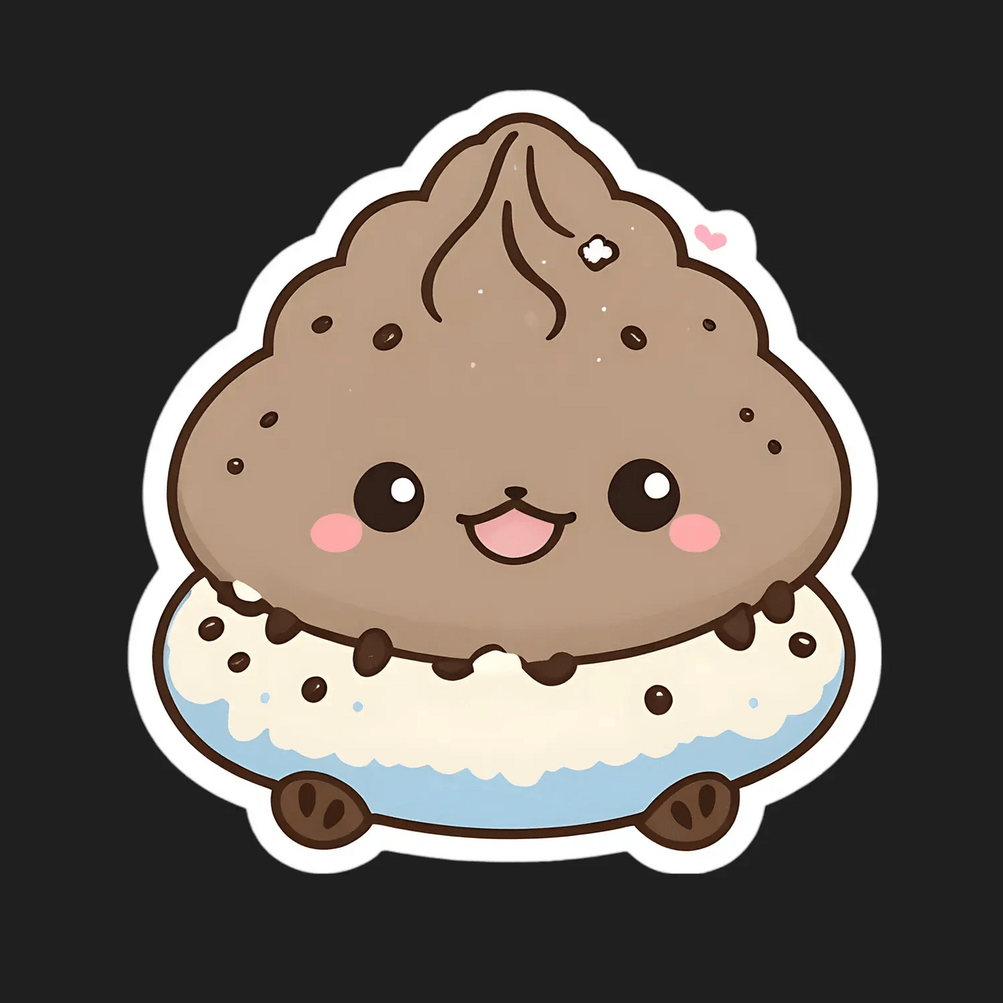 Cute Poop Emoji - Sticker - Heat Press Transfer