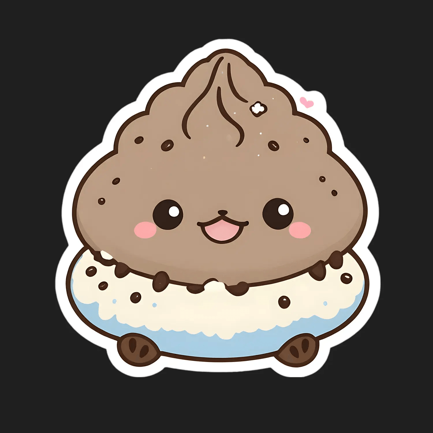 Cute Poop Emoji - Sticker - Heat Press Transfer
