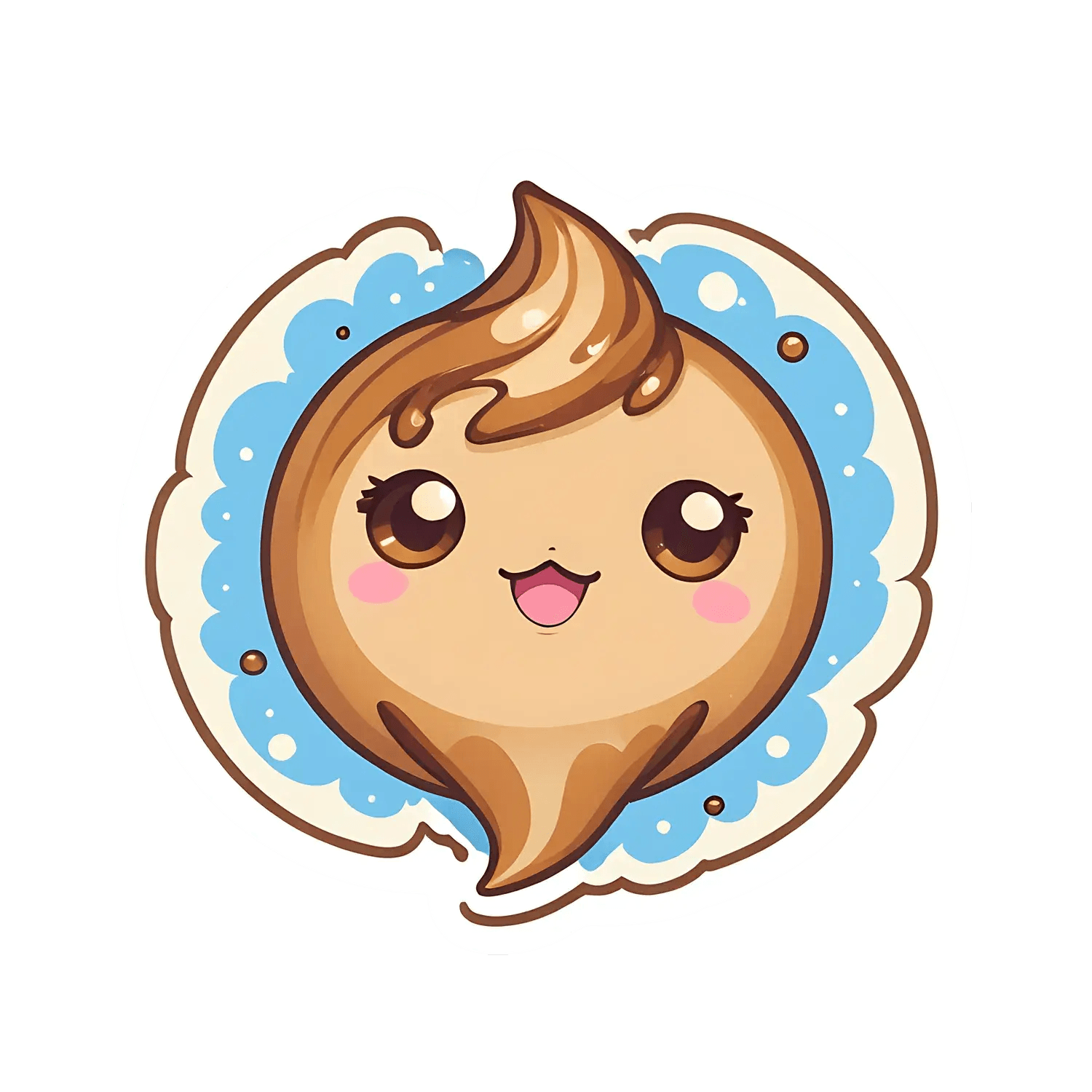 Cute Poop Emoji - Sticker - Heat Press Transfer