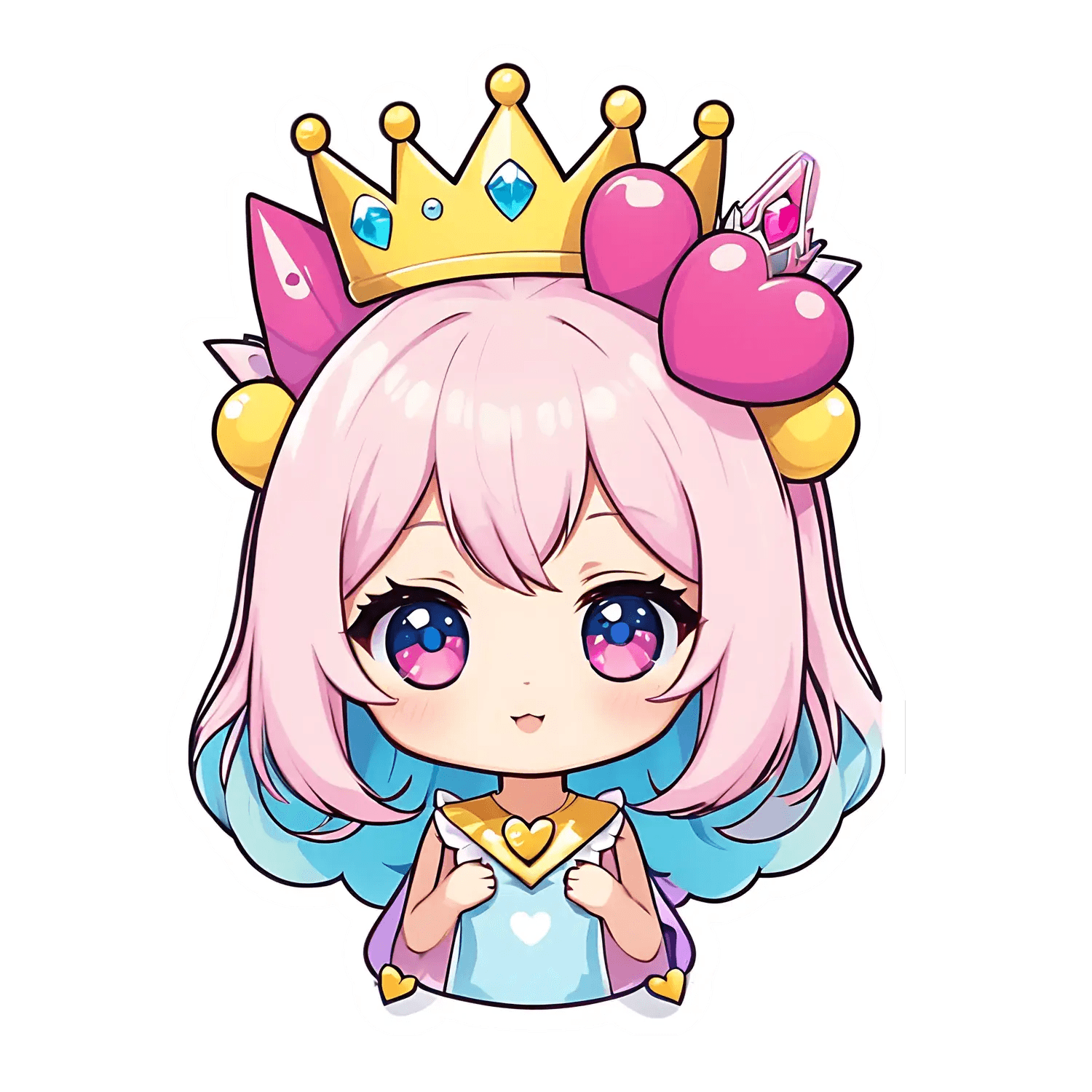 Cute Princess Crown - Sticker - Heat Press Transfer