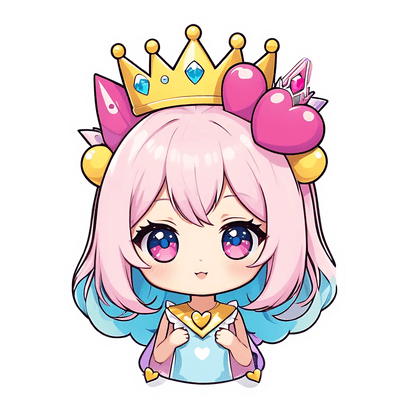 Cute Princess Crown - Sticker - Heat Press Transfer