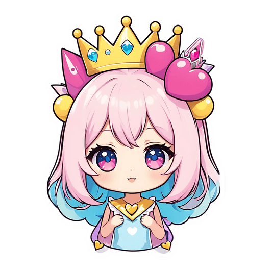 Cute Princess Crown - Sticker - Heat Press Transfer