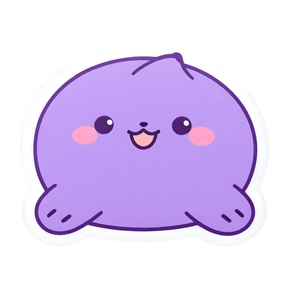 Cute Purple Blob - UV Sticker - Heat Press Transfer