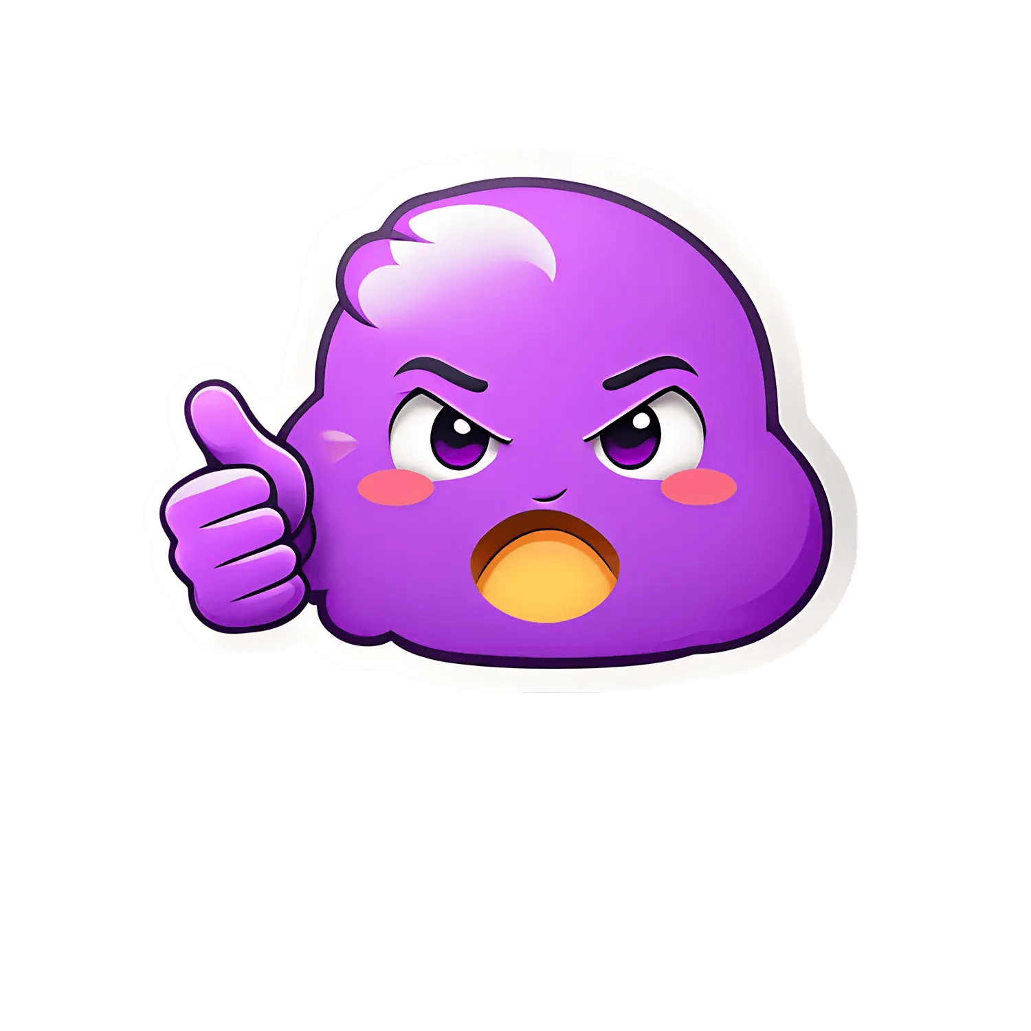 Cute Purple Cloud - UV DTF Sticker - Heat Press Transfer