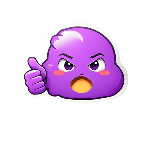 Cute Purple Cloud - UV DTF Sticker - Heat Press Transfer