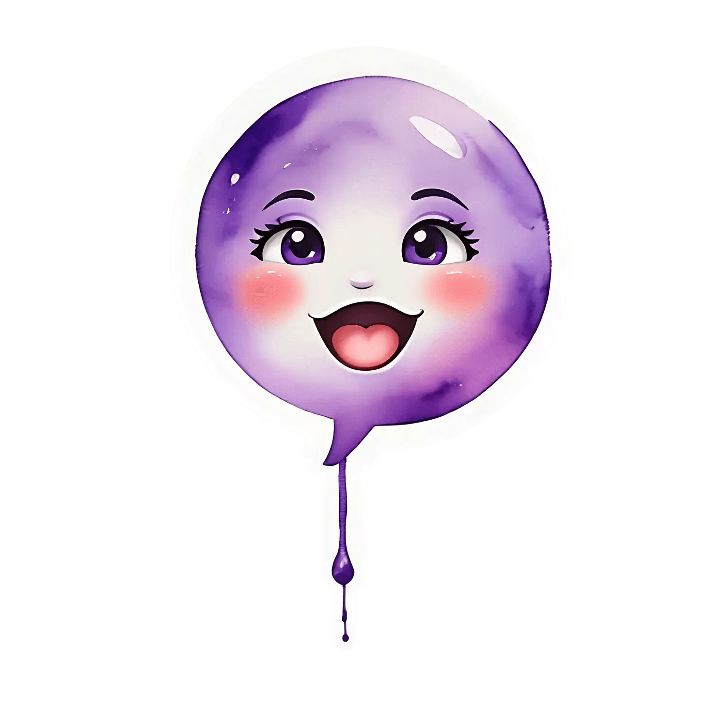 Cute Purple Drip - Sticker - Heat Press Transfer