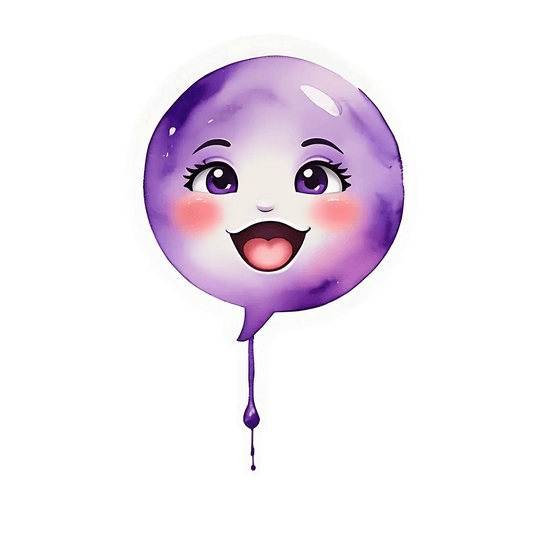 Cute Purple Drip - Sticker - Heat Press Transfer