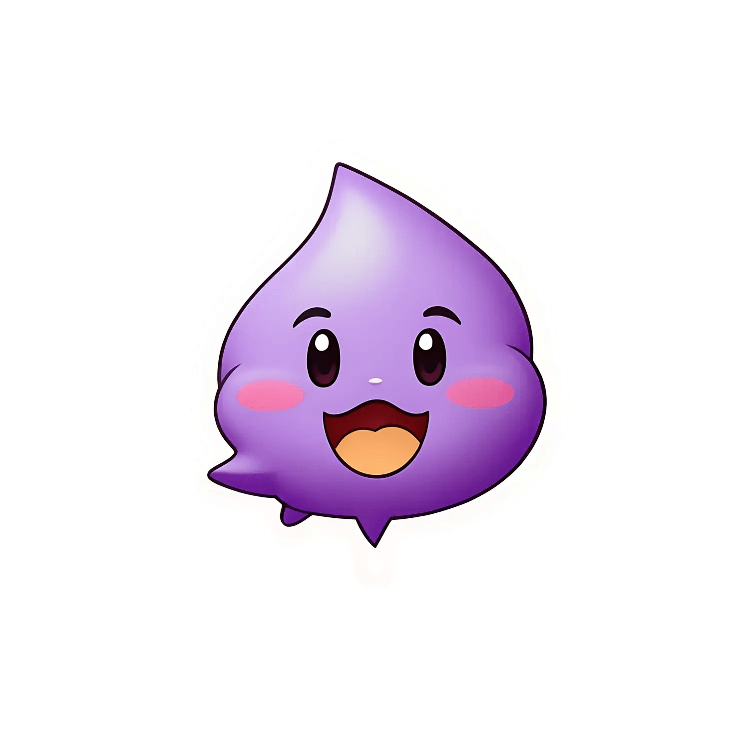 Cute Purple Drop - Sticker - Heat Press Transfer