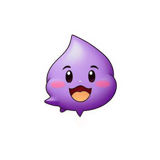 Cute Purple Drop - Sticker - Heat Press Transfer