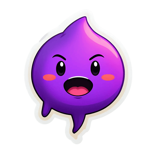 Cute Purple Flame - Fun Sticker - Heat Press Transfer