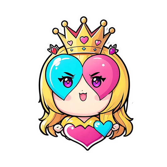Cute Queen Heart - Sticker - Heat Press Transfer