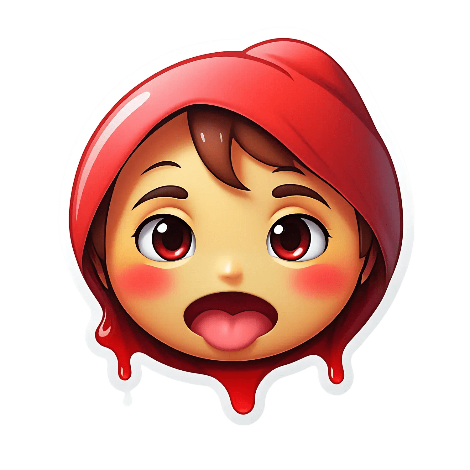 Cute Red Hood - UV DTF Sticker - Heat Press Transfer