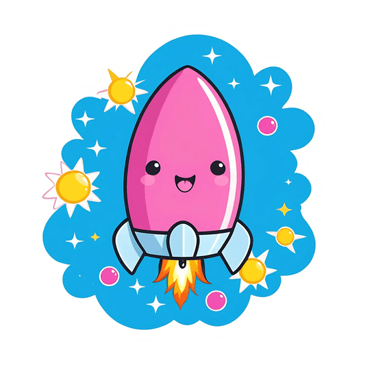 Cute Rocket - Sticker for Playful Decors - Heat Press Transfer