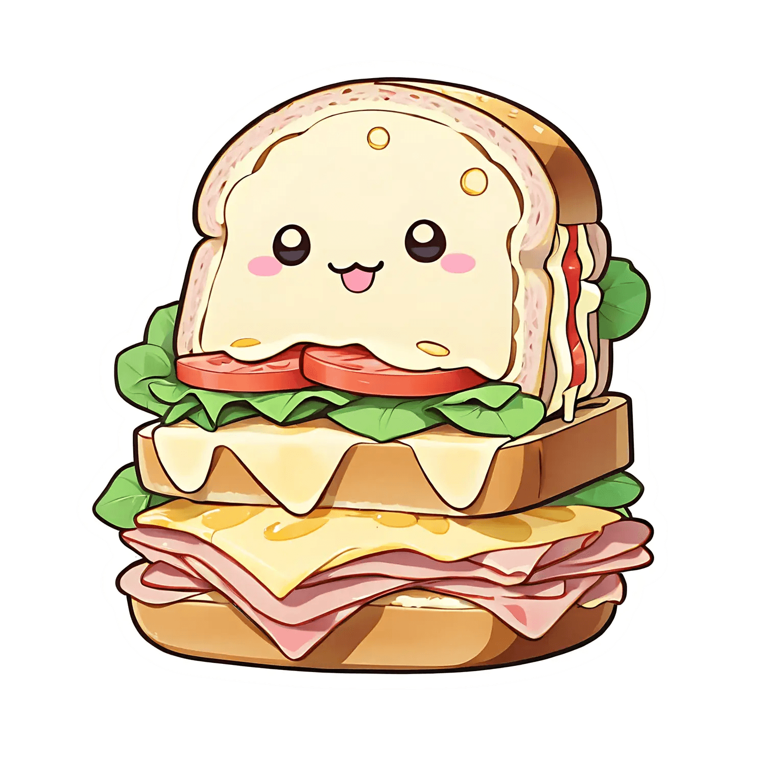 Cute Sandwich - Sticker - Heat Press Transfer