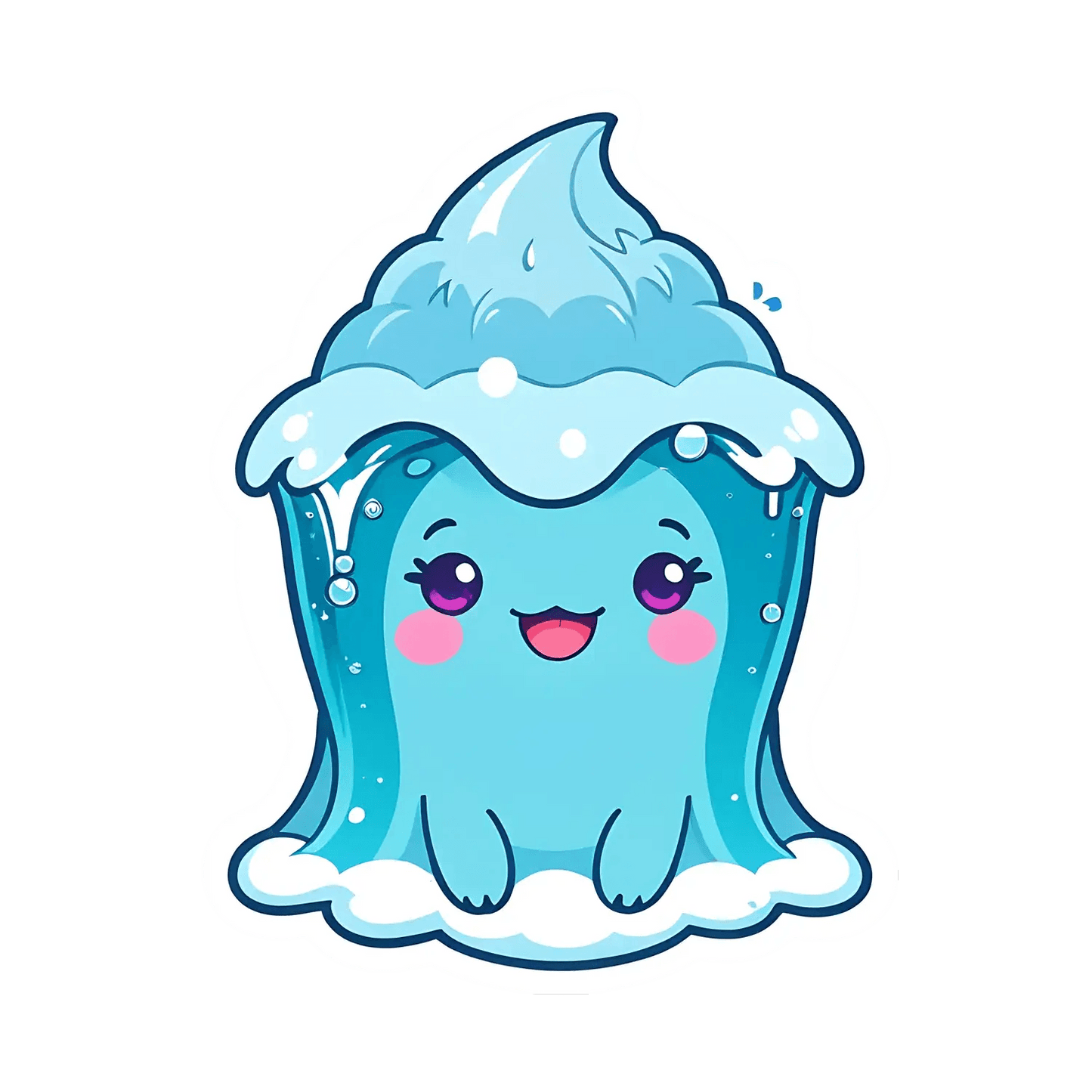 Cute Sea Wave - Sticker - Heat Press Transfer
