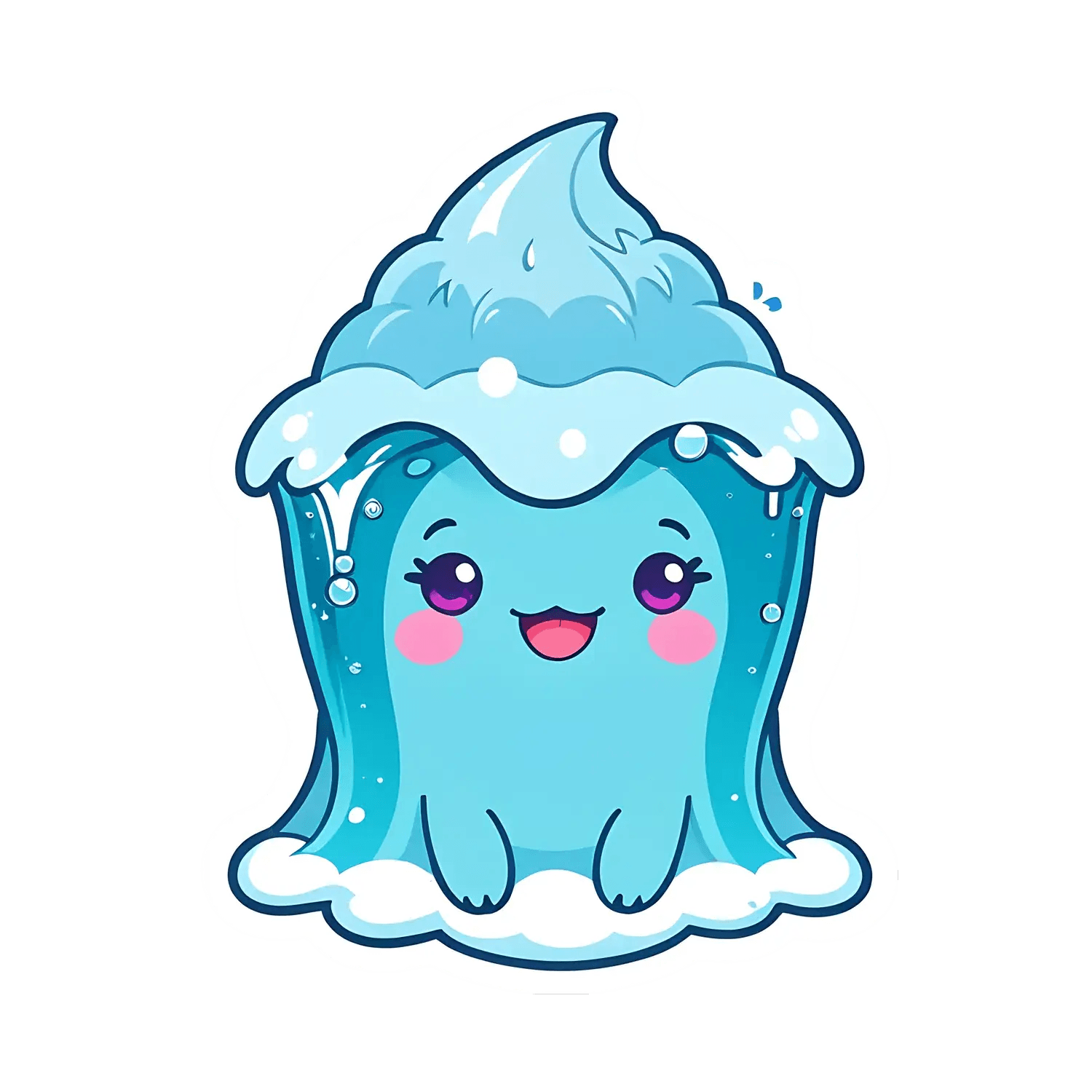 Cute Sea Wave - Sticker - Heat Press Transfer