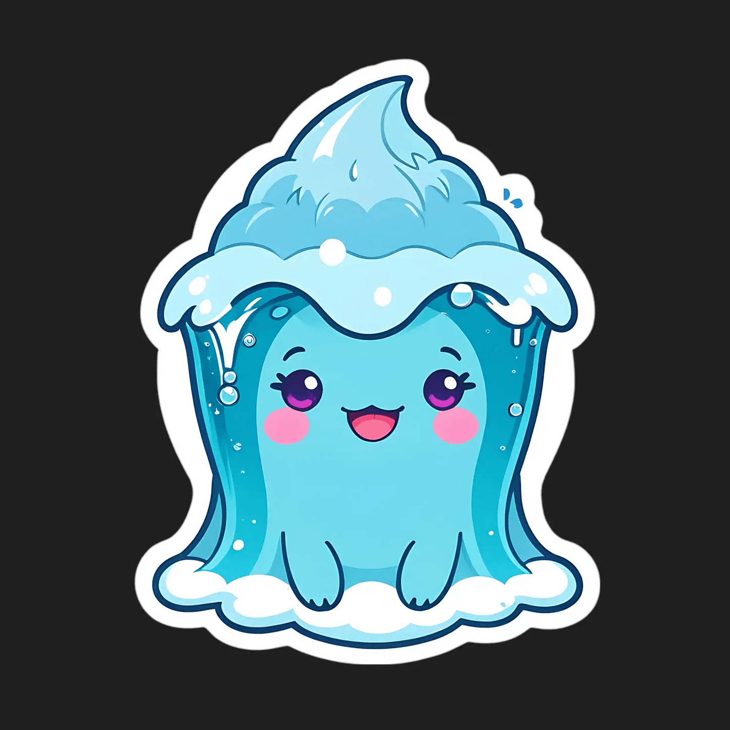 Cute Sea Wave - Sticker - Heat Press Transfer