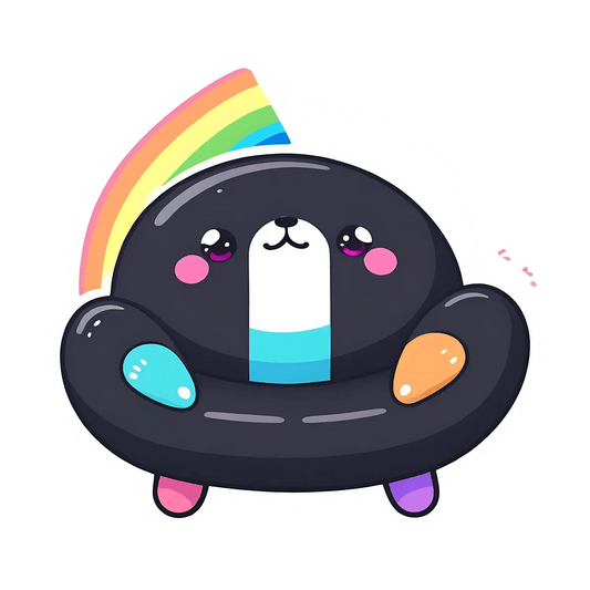 Cute Seal Rainbow - Sticker - Heat Press Transfer