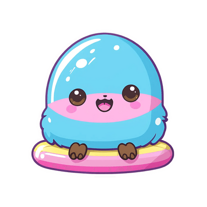 Cute Seal Sticker - Charming UV DTF Design - Heat Press Transfer
