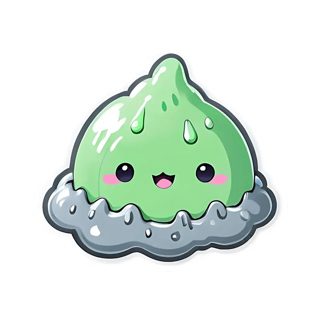 Cute Slime - UV DTF Sticker - Heat Press Transfer