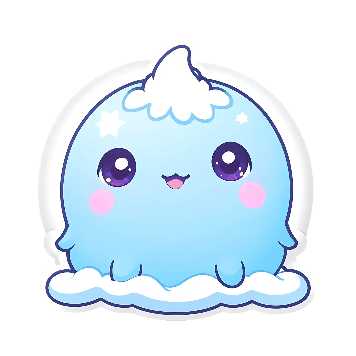 Cute Snow Ghost - Sticker - Heat Press Transfer
