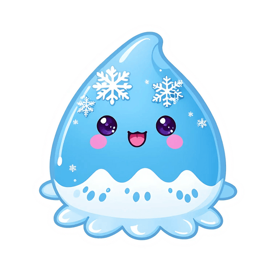 Cute Snowflake Drop - Sticker - Heat Press Transfer