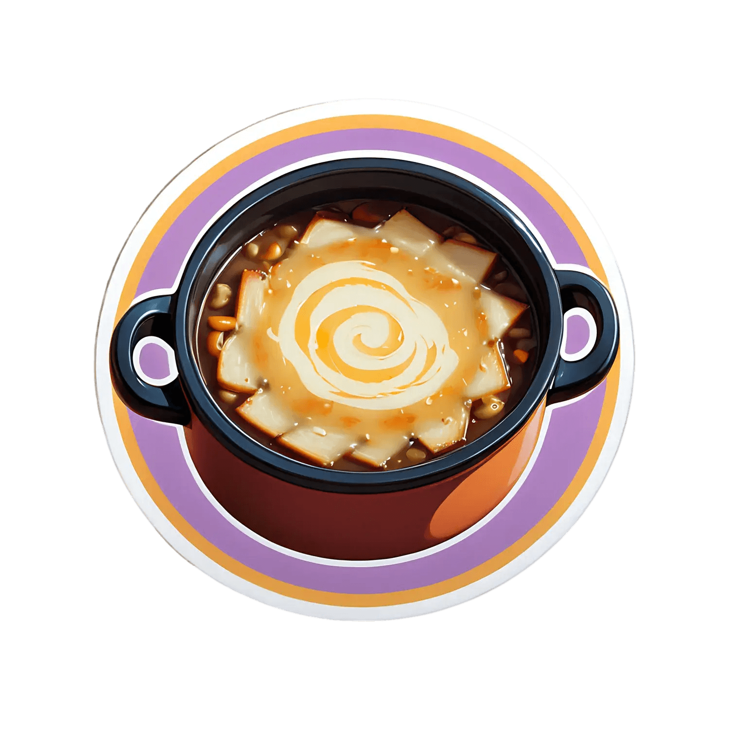 Cute Soup Bowl - Creative Sticker - Heat Press Transfer