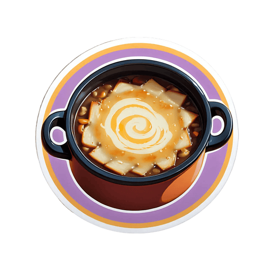 Cute Soup Bowl - Creative Sticker - Heat Press Transfer