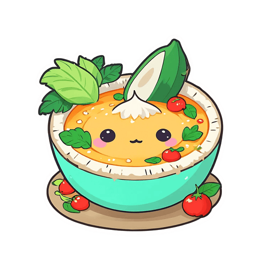 Cute Soup Bowl - Kawaii Sticker - Heat Press Transfer