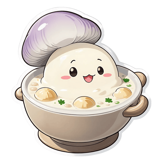 Cute Soup Character - UV DTF Sticker - Heat Press Transfer