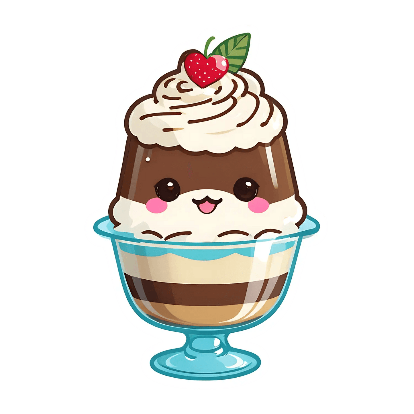 Cute Sundae Sticker - Colorful UV DTF - Heat Press Transfer