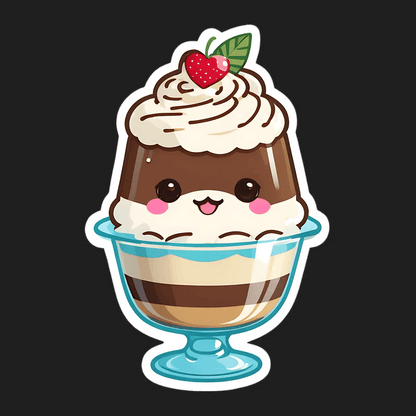 Cute Sundae Sticker - Colorful UV DTF - Heat Press Transfer