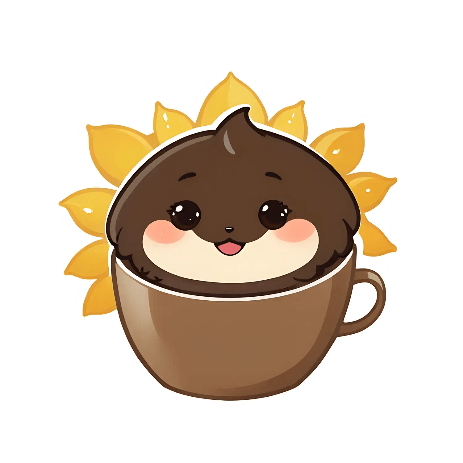 Cute Sunflower Hedgehog - Sticker - Heat Press Transfer